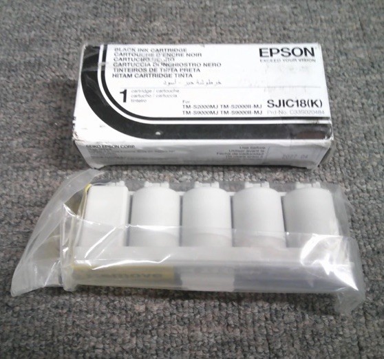 GENUINE Epson C33S020484 SIJIC18(K) Black Inkjet Cartridge Exp 9/2027 New