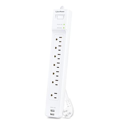 CYBER POWER CYBERPOWER SURGE PROTECTOR - WHITE