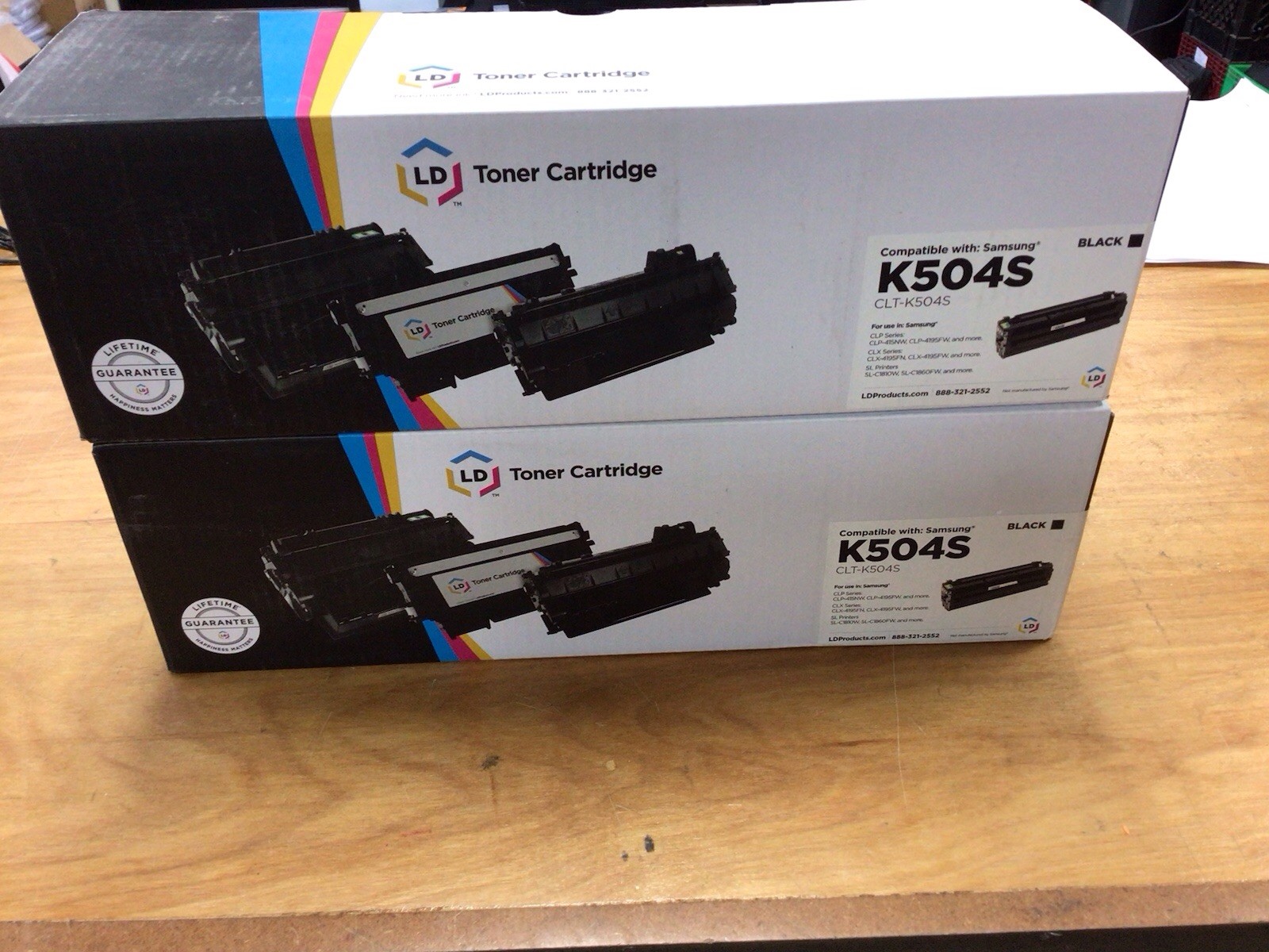 2x LD CLT-K504S K504 Black Laser Toner Cartridges for Samsung Printer NEW
