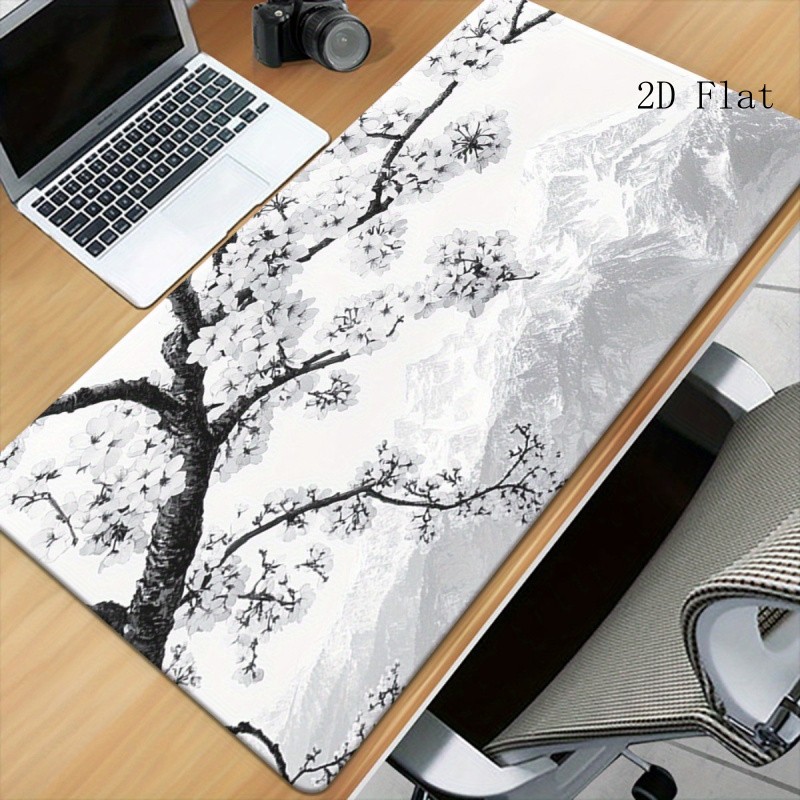 Single-piece Black and White Cherry Blossom Mountain Scene High-definition Pri