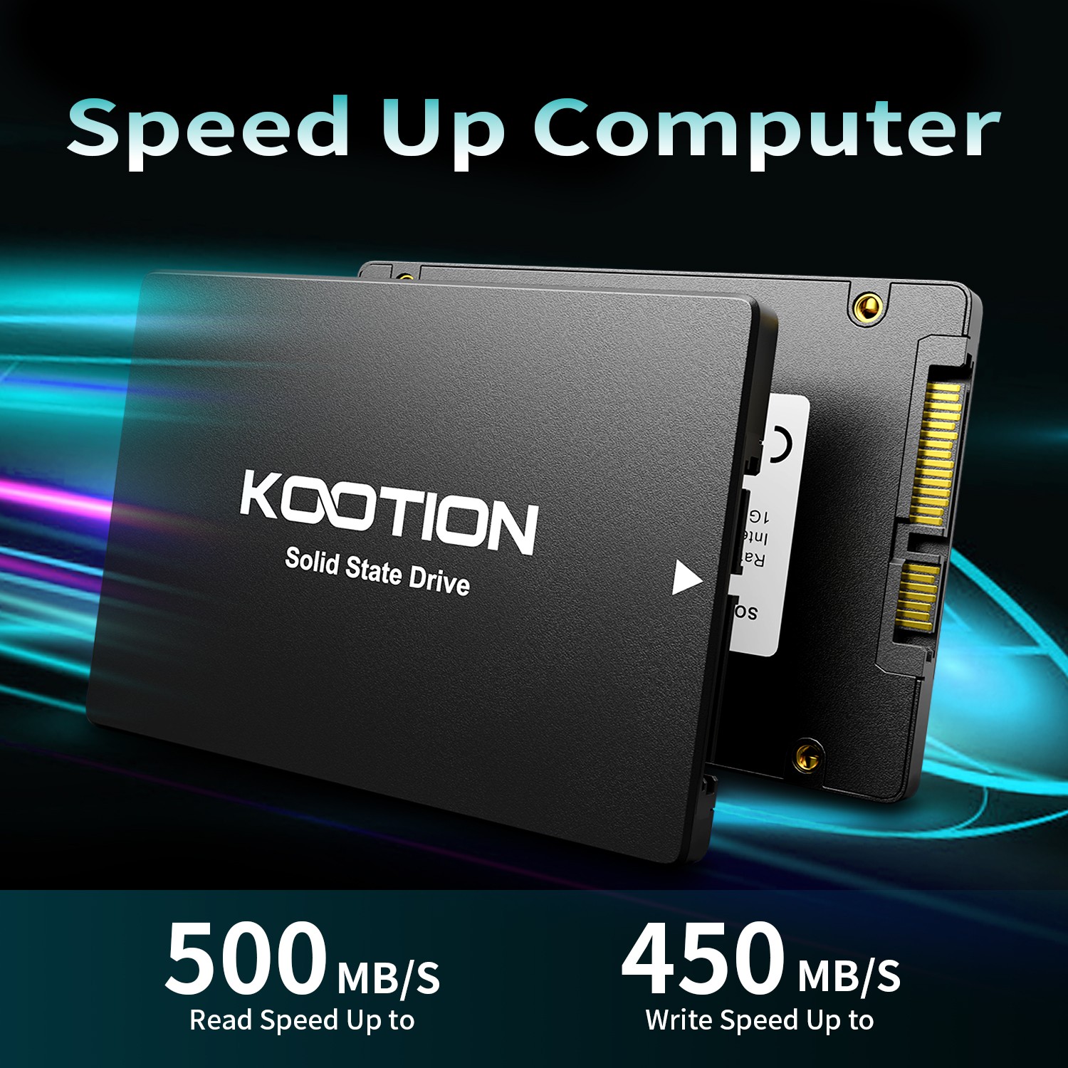 KOOTION 128GB 256GB 1TB 2.5" SATA III NAND SSD Internal Solid State Drive Lot