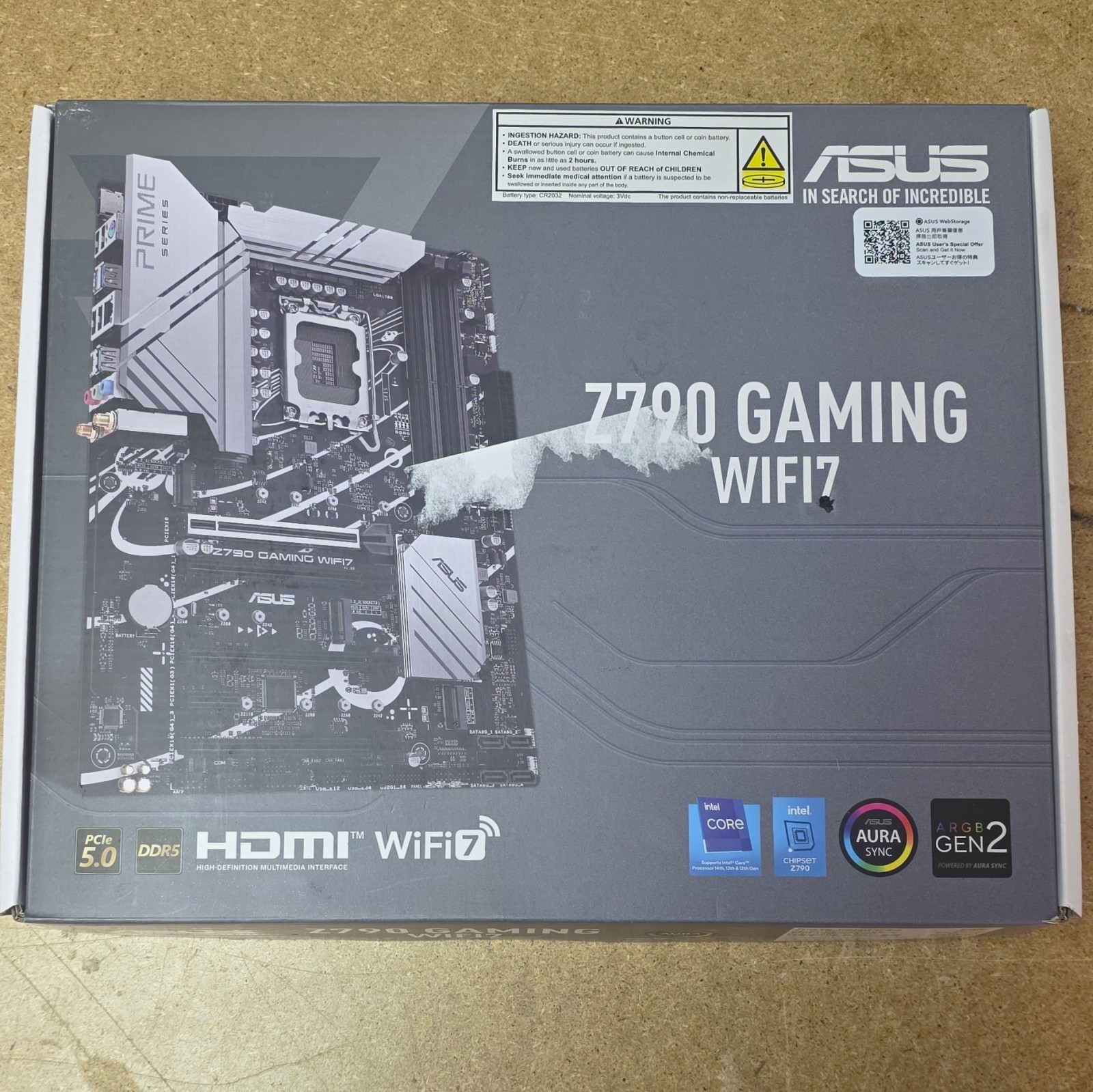 ASUS Z790 GAMING WIFI7 Intel LGA 1700 ATX DDR5 WiFi 7 HDMI Motherboard for parts