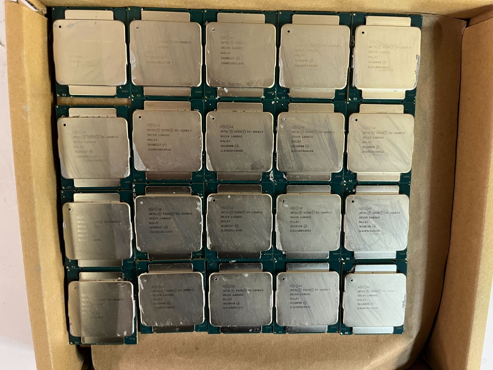 Lot of 120: Intel Xeon E5-2660 V3 LGA2011-3 10Core 2.6GHz