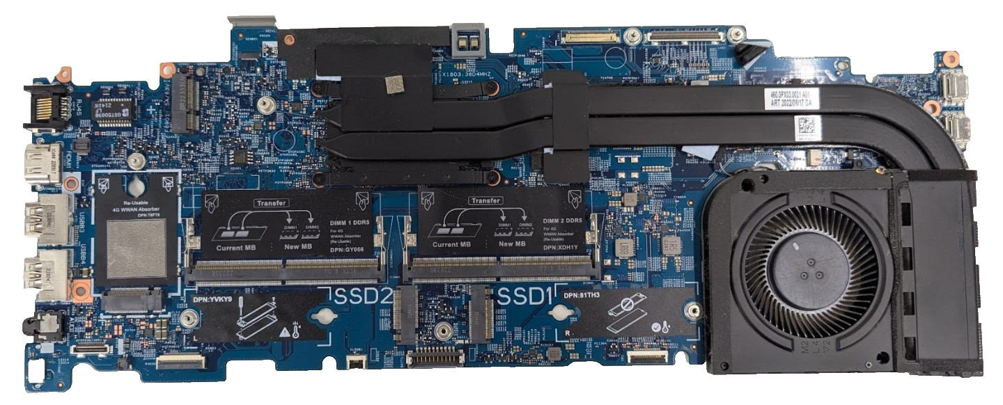 Dell Latitude 5531 Core i7-12800H DDR5 Motherboard 410JR *Tested and Working*