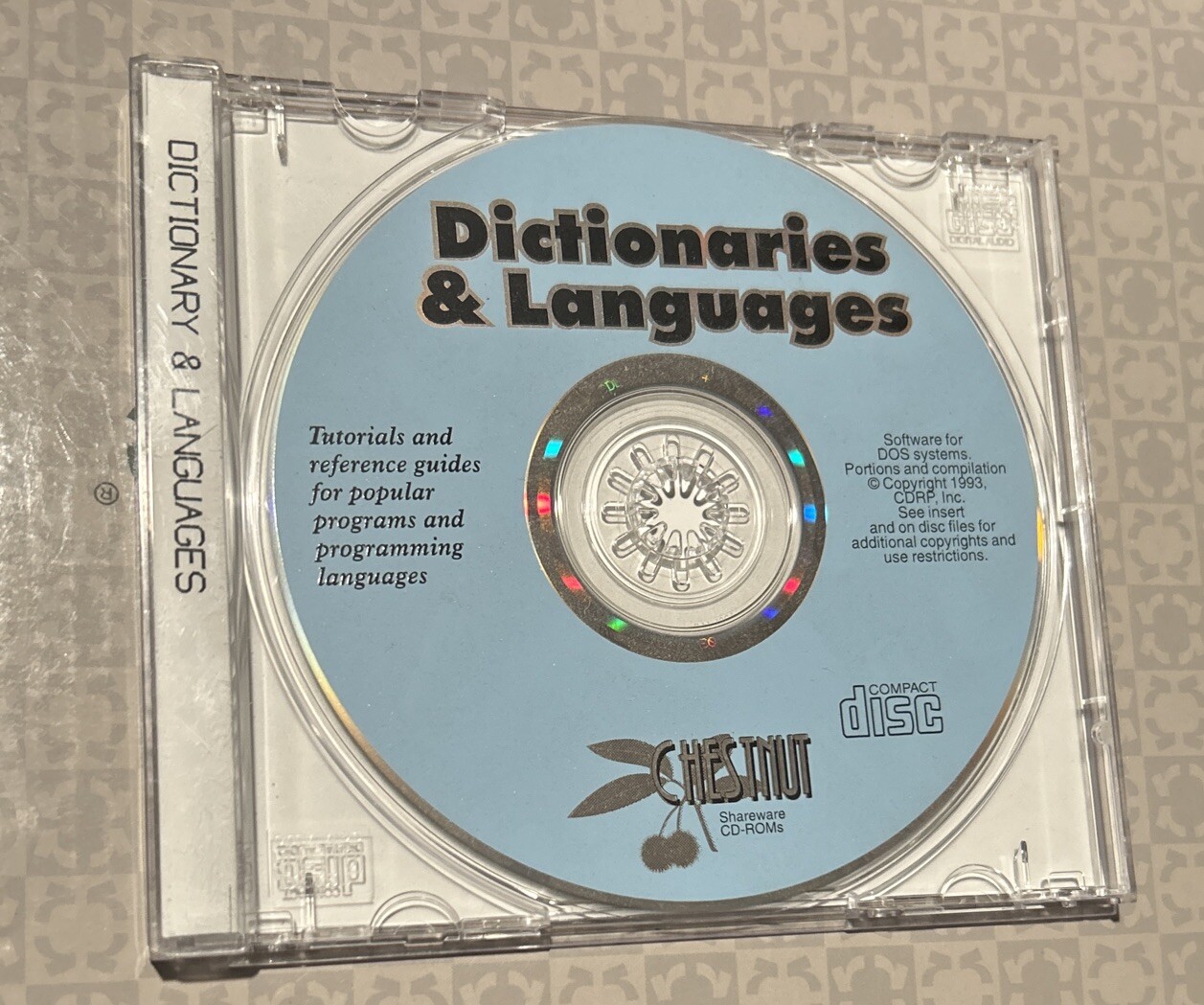 Dictionaries & Languages by Chestnut ~ 1993 ~ CD-ROM - Vintage PC Software
