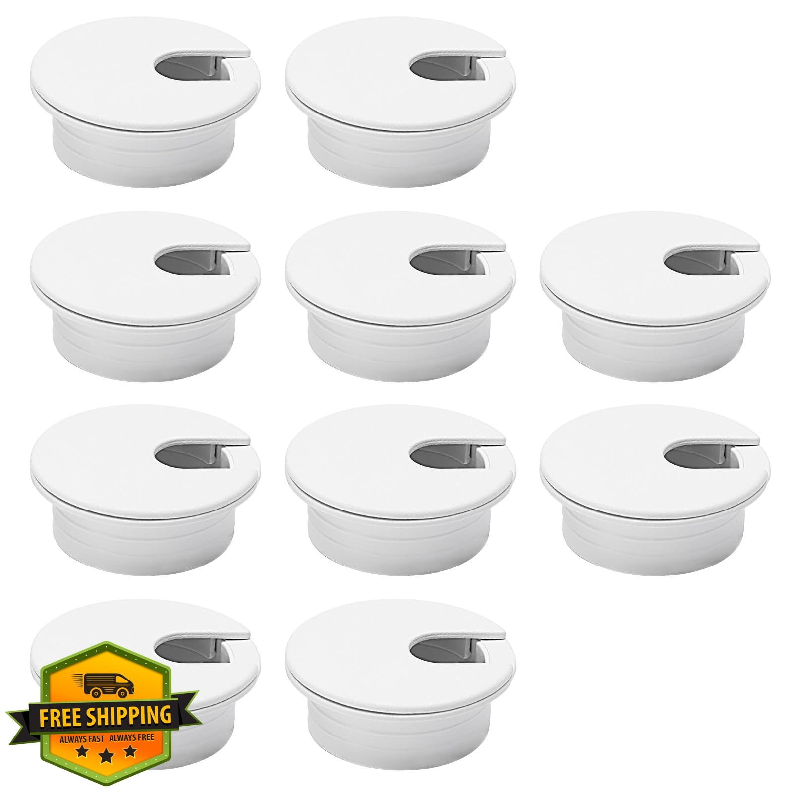 EASYEAH 10 Pcs Desk Grommet 1-1/2" / 38 mm, Desk Cord Hole Cover, Cable Gromm...