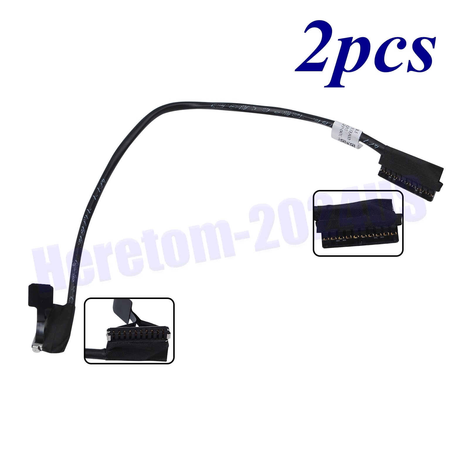 2pcs 0VVFNX New For Dell Latitude 7400 EDC40 Battery Cable Wire Line DC02003AW00