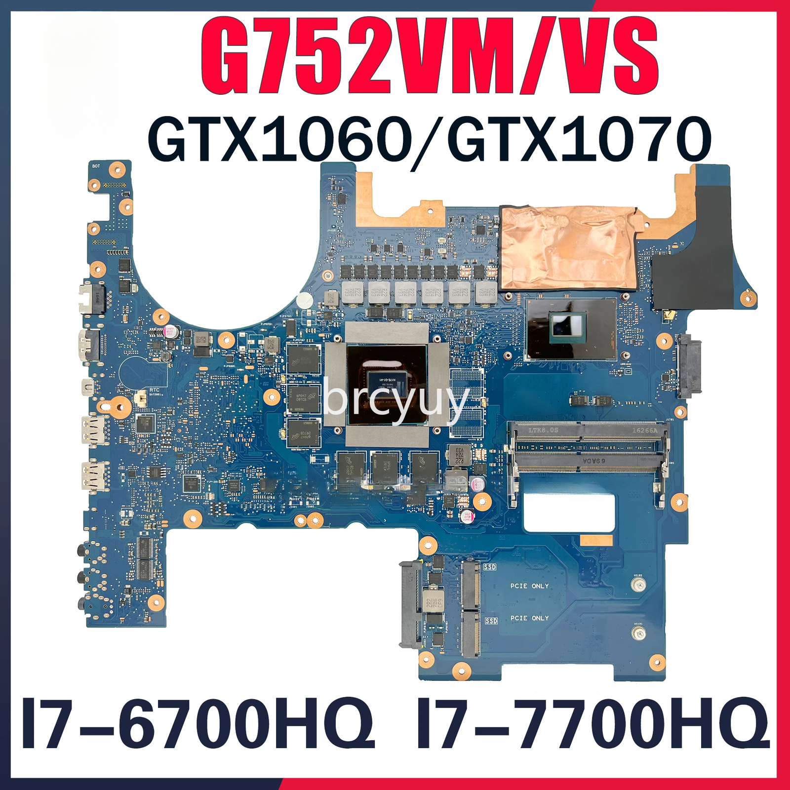 G752VM For ASUS G752VS G752VSK GFX752VM GFX752VS Motherboard I7-6700HQ GTX1060