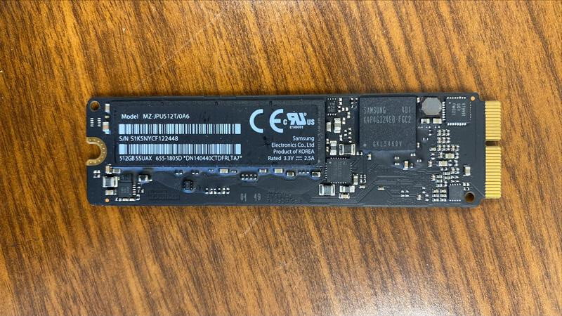 Genuine Apple Samsung MZ-JPU512T/0A6 512GB SSUAX Solid State Drive