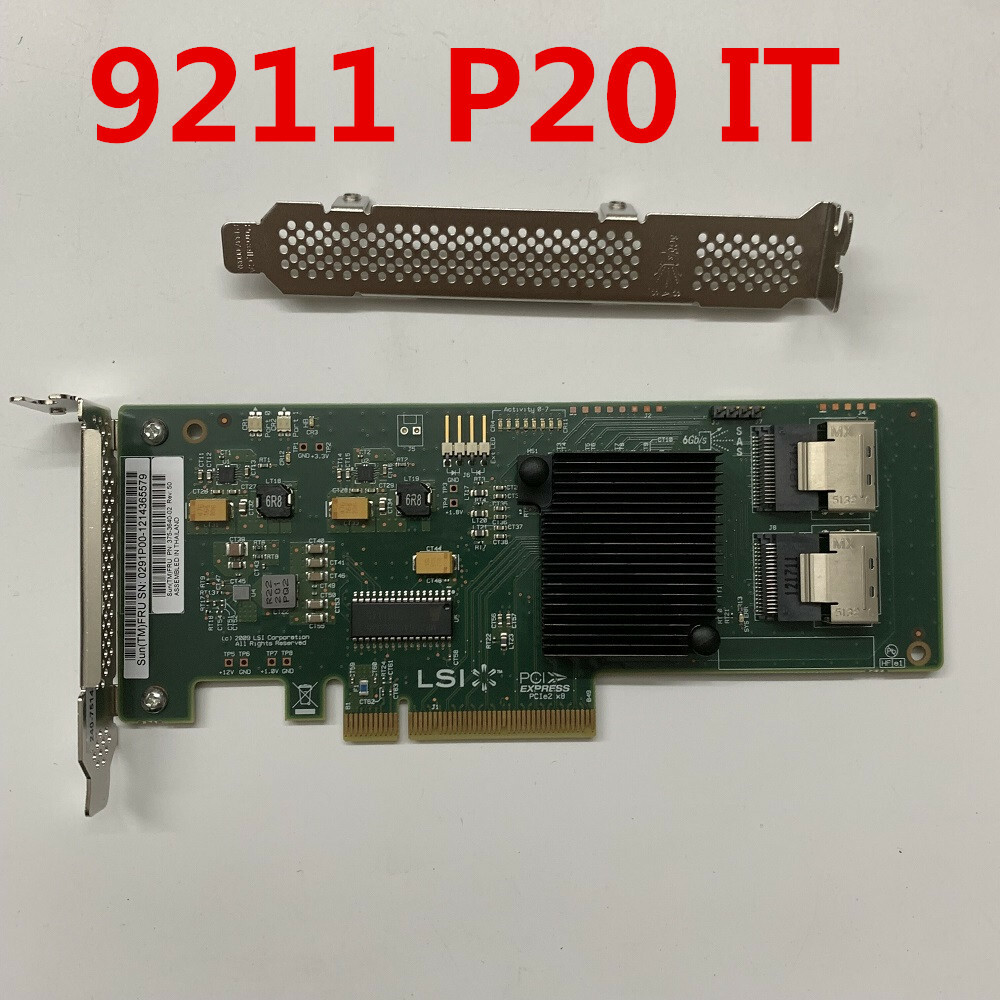 Dell LSI Fujitsu 9211-8i 9210-8i 9200-8i H200 H310 D2607 HBA IT Mode P20 ZFS 