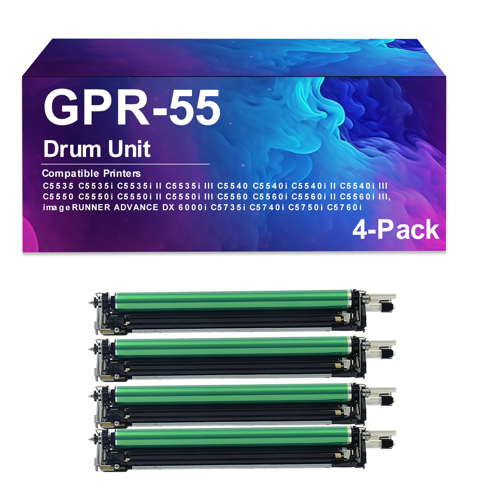 4 Pack GPR-55 GPR55 Drum Unit Use for ImageRUNNER Advance C5535 C5535i C5540