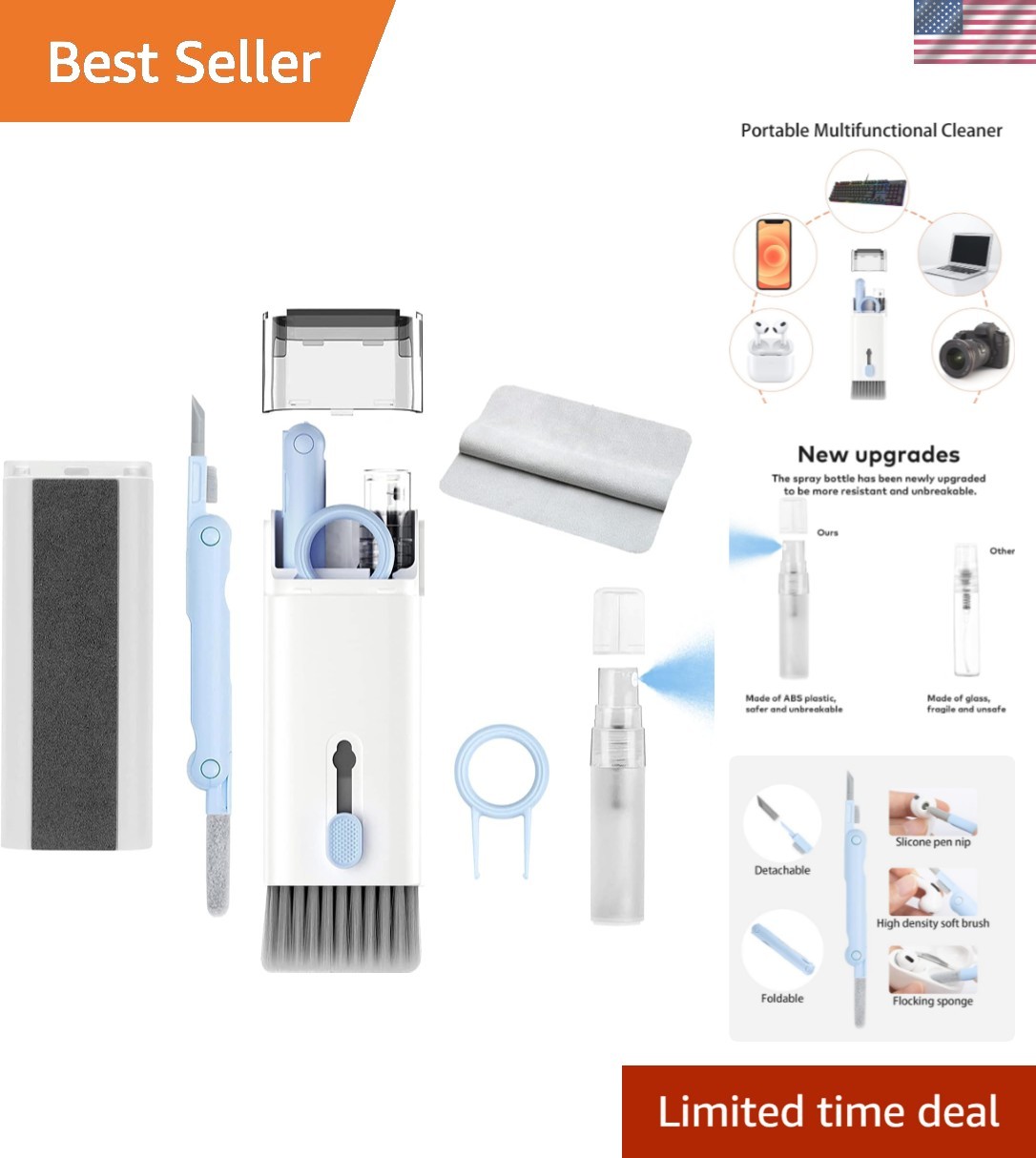 Comprehensive 7-in-1 Cleaner: Your Essential Kit for Electronics Maintenance