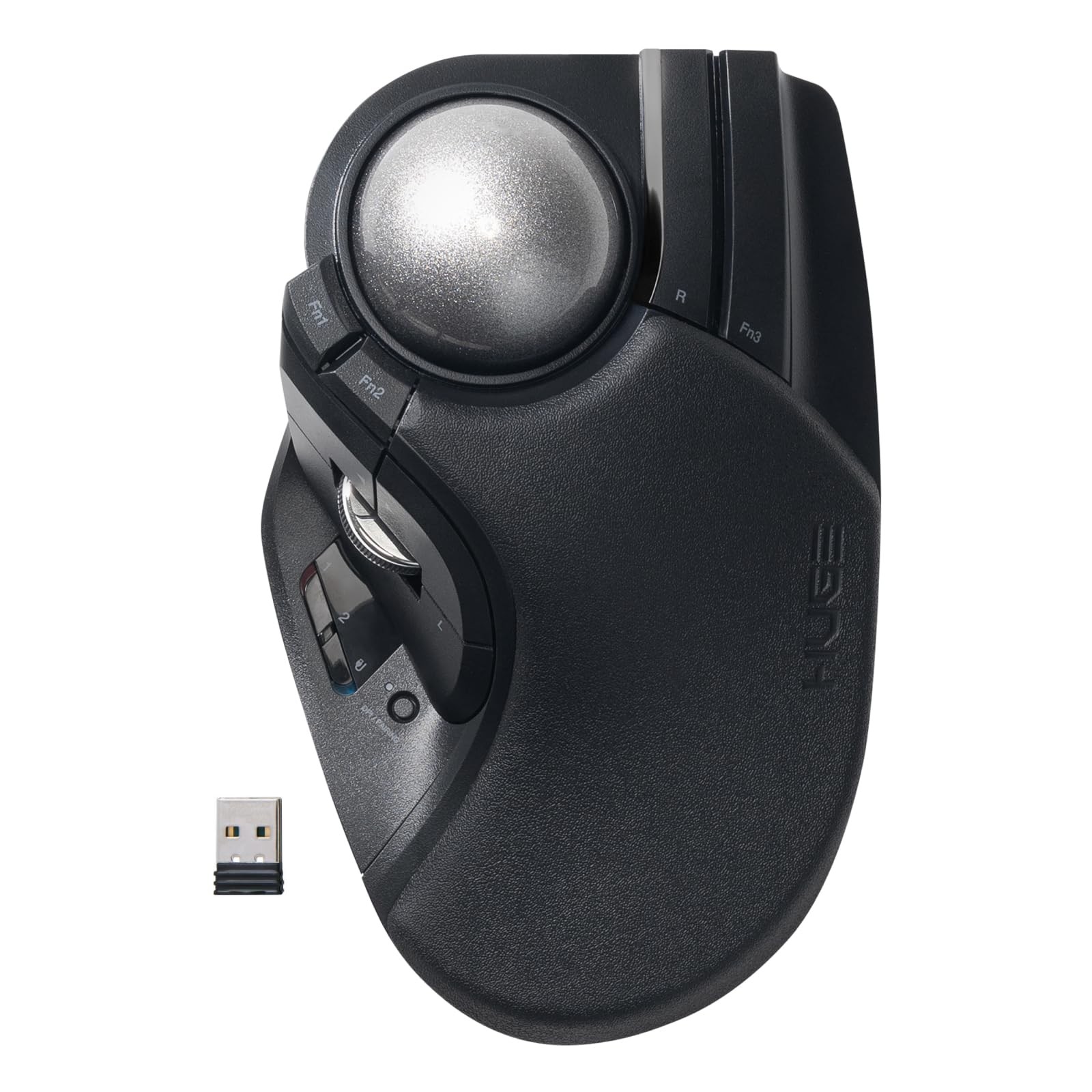 Elecom Huge Plus M-HT1MRBK Trackball Mouse 52mm Ball 10 Buttons Wireless Black