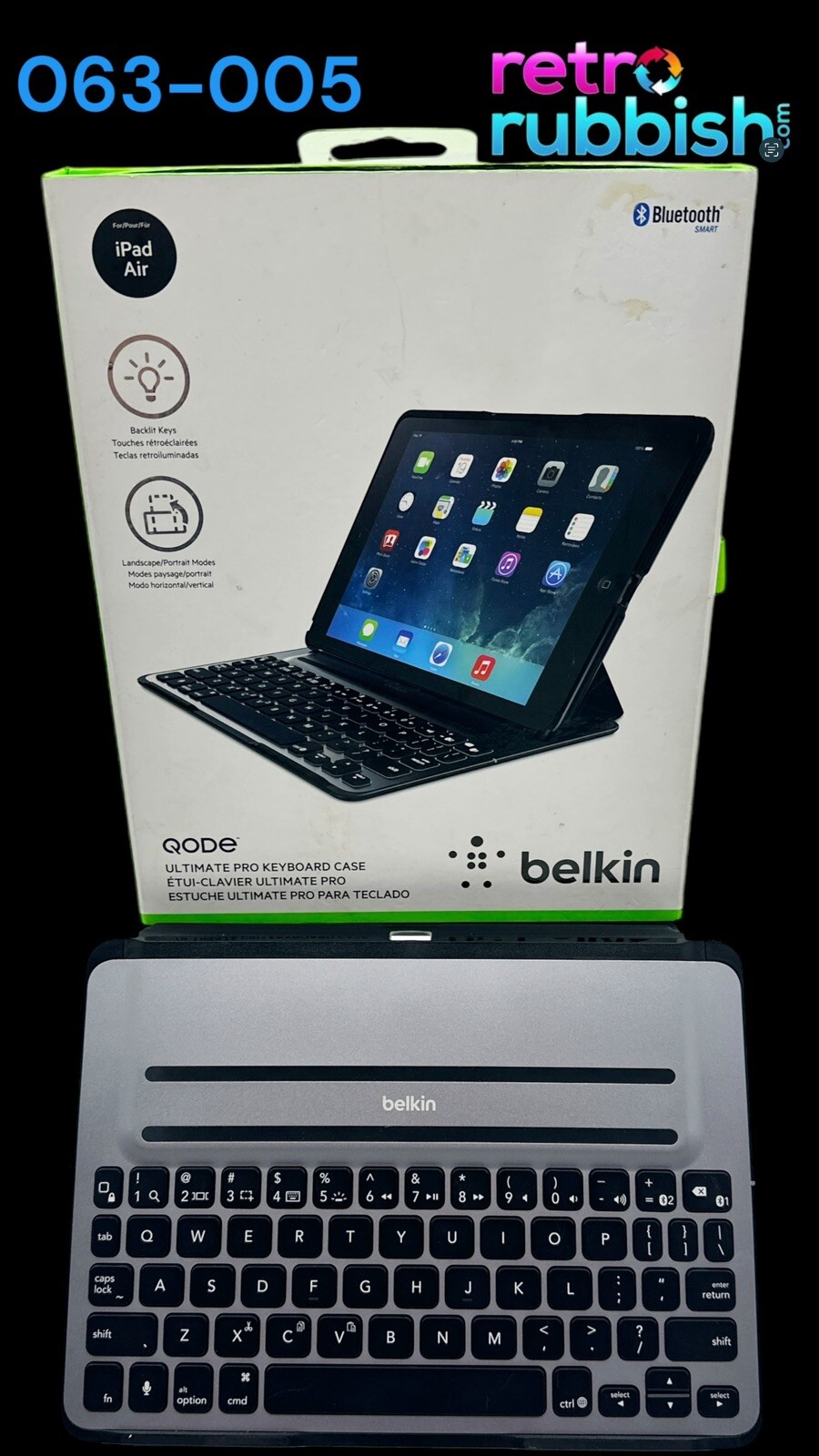 Belkin QODE Slim Style Keyboard Case UK US English Apple iPad Air F5L171