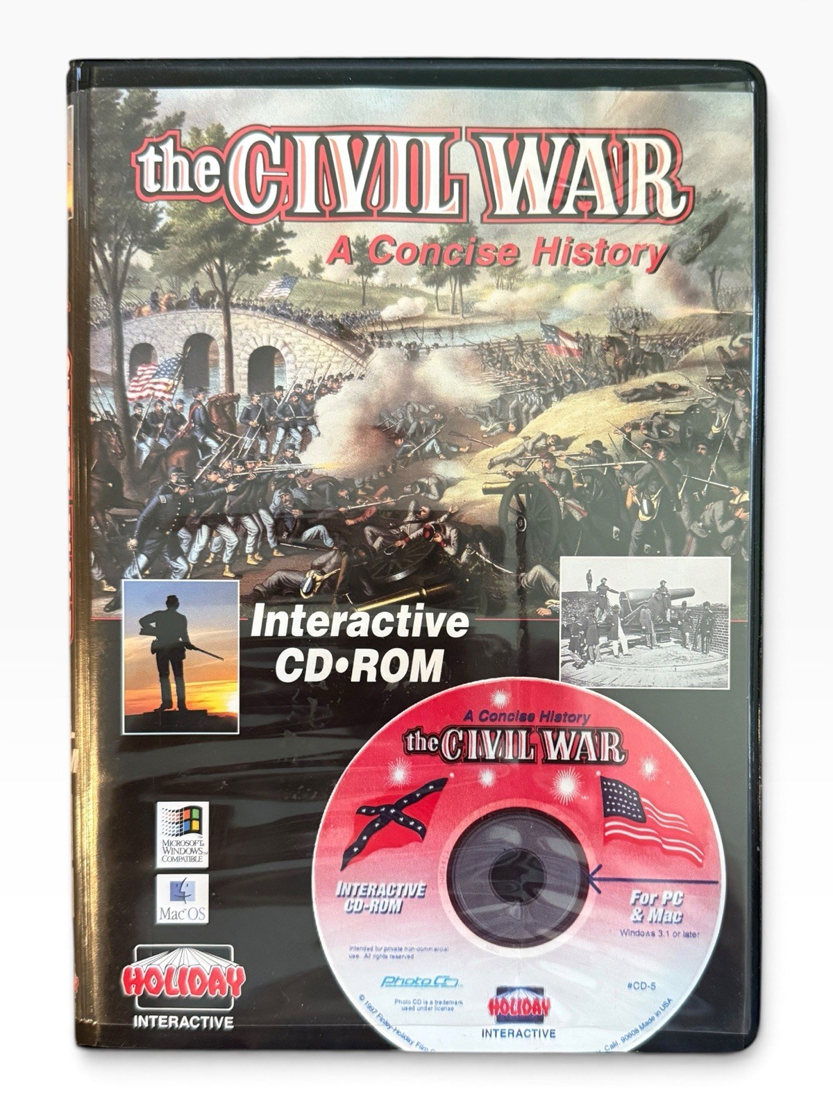 The Civil War A Concise History Interactive CD-ROM PC Mac 1997 Holiday Vintage