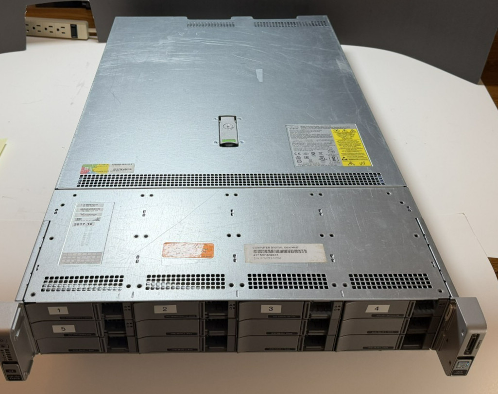 Cisco UCS-C240-M4, 12 FrontPort, V4, NO DRIVES, Caddies Removed. See Description