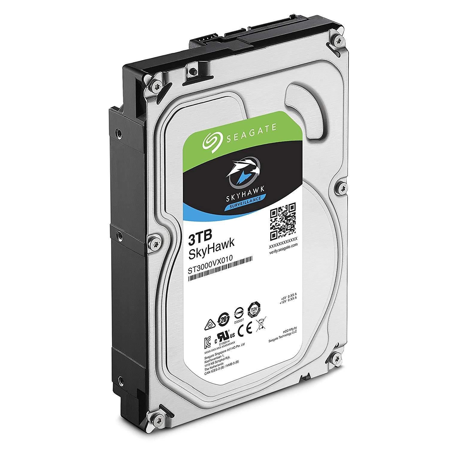 Seagate Skyhawk ST3000VX010 3TB Surveillance Hard Drive 64MB Cache SATA 6.0GB/
