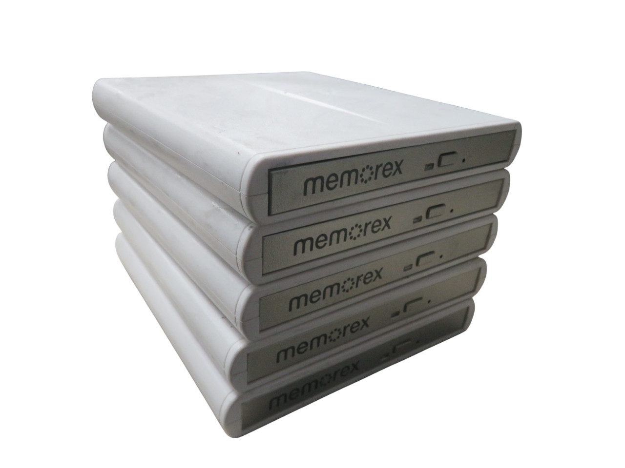 Lot of 5 Memorex 8X Slim DVD Multi-Format External Recorder - 