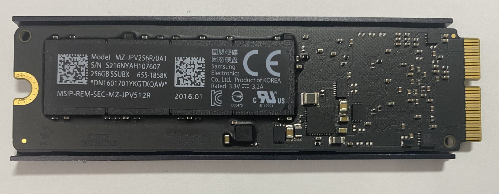 Genuine Apple 256GB SSD MZ-JPV256R/0A1 Samsung Solid State Drive