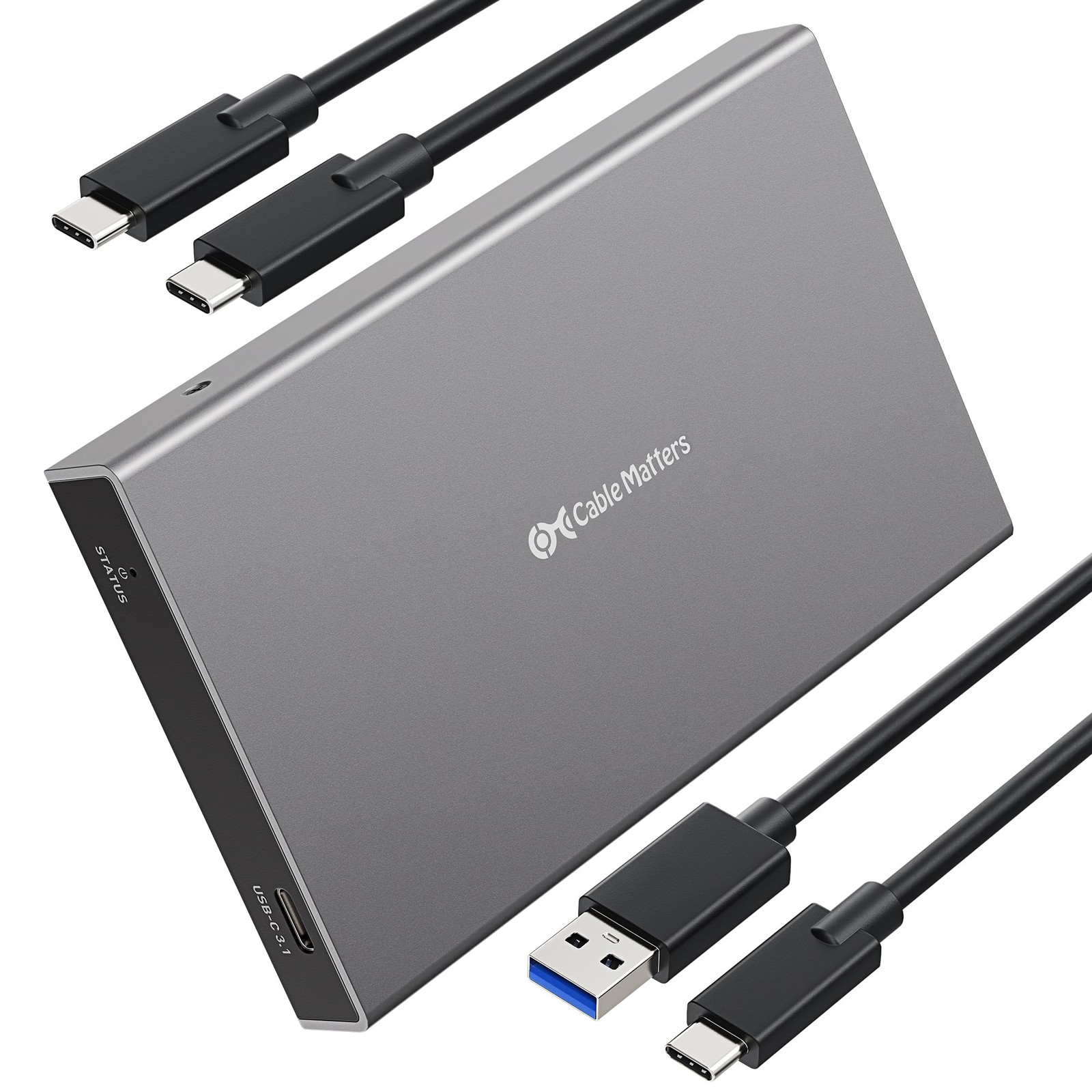 Premium Aluminum 10Gbps USB C Hard Drive Enclosure