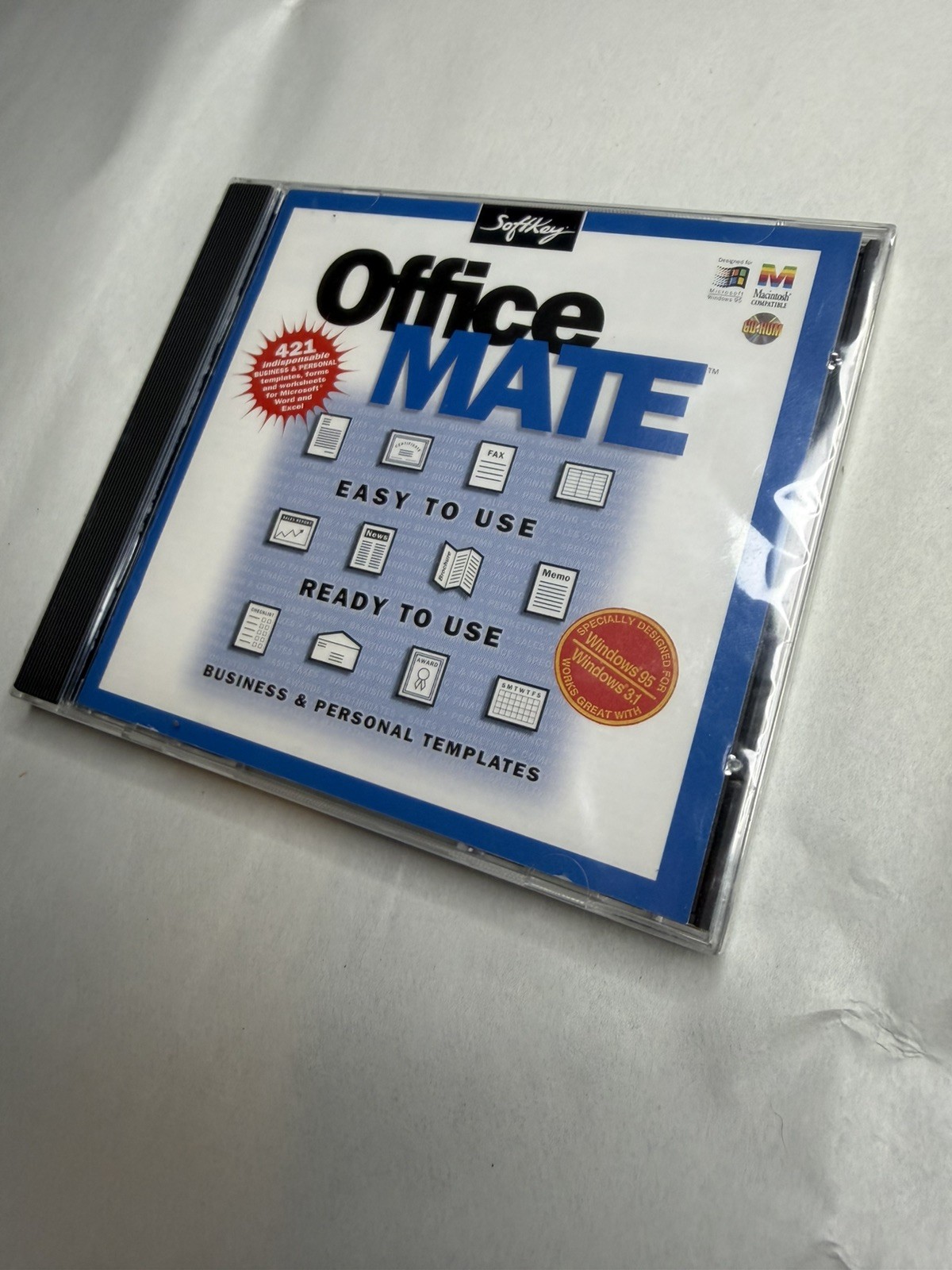 Softkey Office Mate for Windows 95 Windows 3.1 & Macintosh CD ROM NEW SEALED 