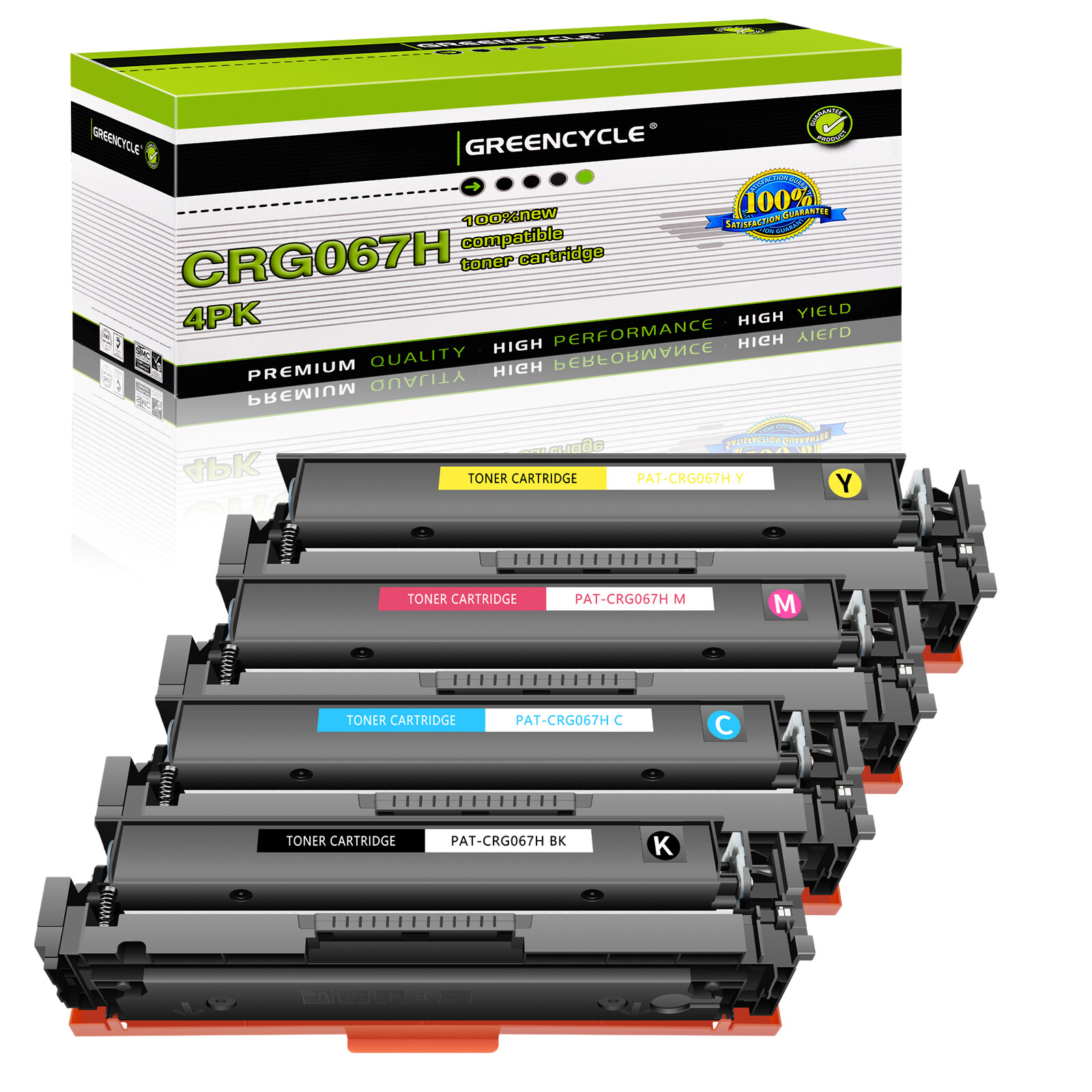4PK CYMB CRG067H for Canon LBP632Cdw MF653Cdw LBP630C MF654Cdw - COLOR TONER
