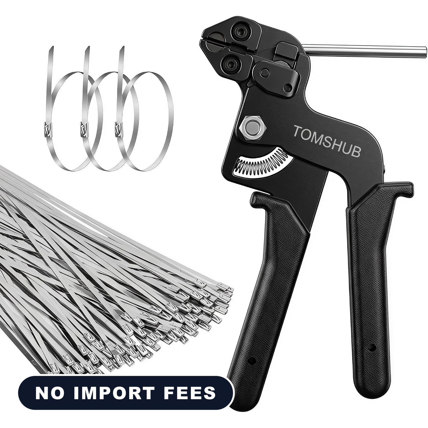 Metal Zip Tie Tool Kit, 100pcs 11.8 Inch Stainless Steel Zip Ties