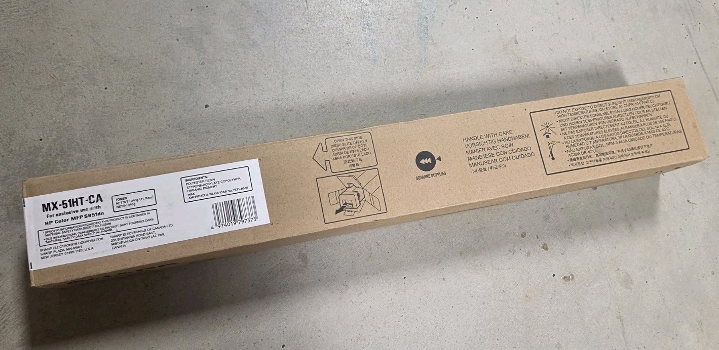 Genuine Sharp MX-51NT-CA Cyan Toner Cartridge - OEM