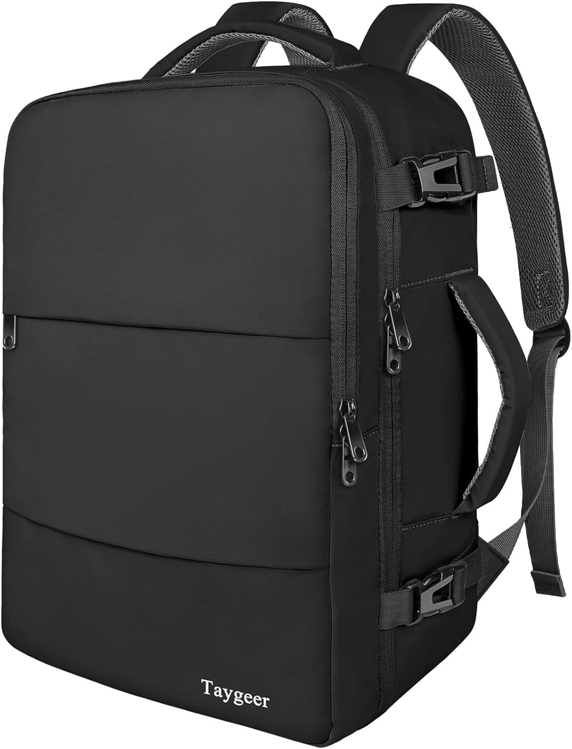 Taygeer Travel Laptop Backpack 35L 15.6 inch Black USB Charging Port Airplane