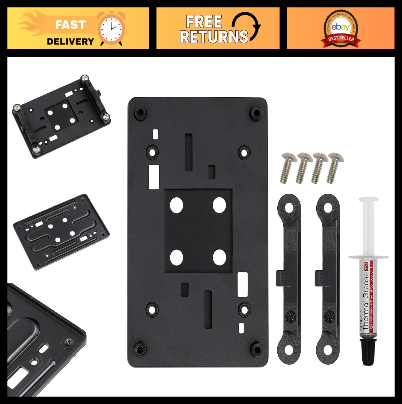 AM5 Motherboard Backplate, CPU Heatsink Bracket & Cooling Mounting Plate