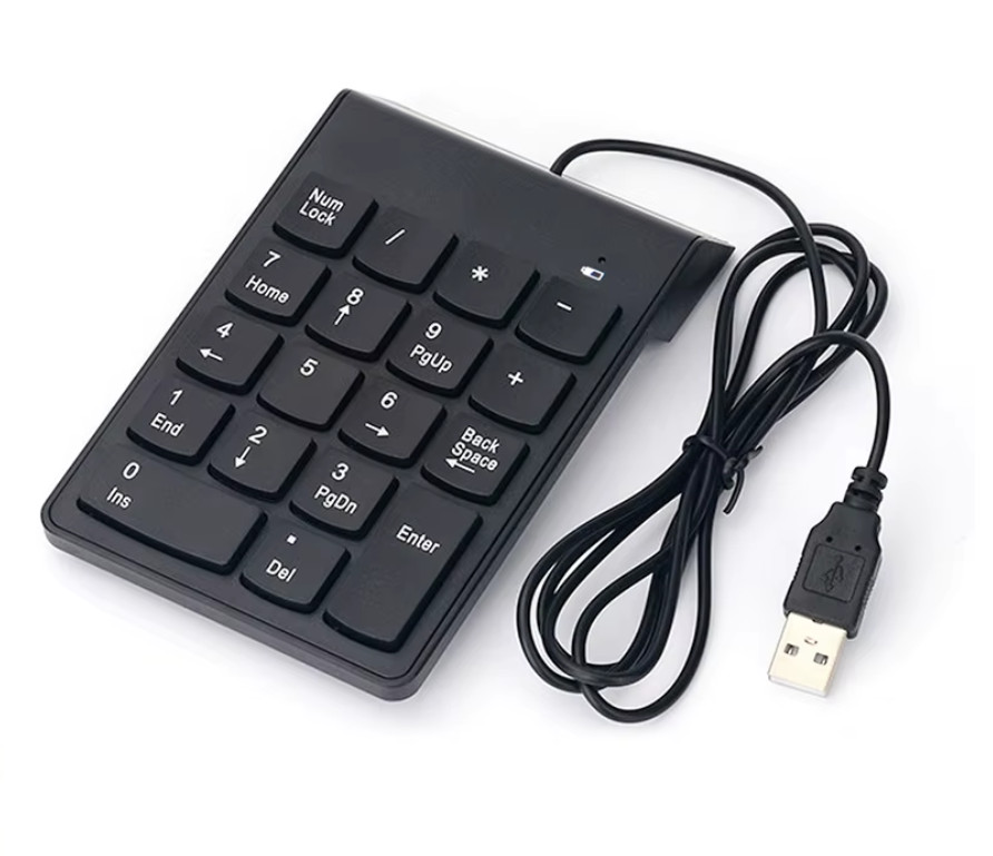 Universal USB Wired Keyboard Mini 18 Keys Digital Number Keypad For Laptop Desk