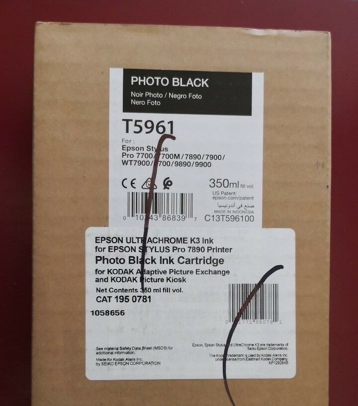 06-2022 Genuine EPSON T5961 Photo Black Ink 350ml for Stylus 7890/7900/9890/9900
