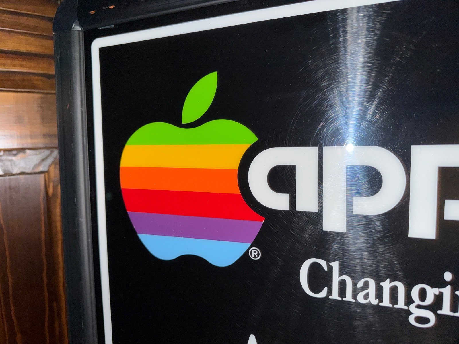 Vintage Apple computer lighted Sign