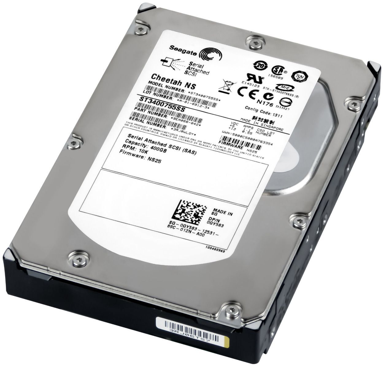 Hard Drive ST3400755SS Dell 0GY583 GY583 400GB 10000RPM 16MB SAS 3.5'' Inch