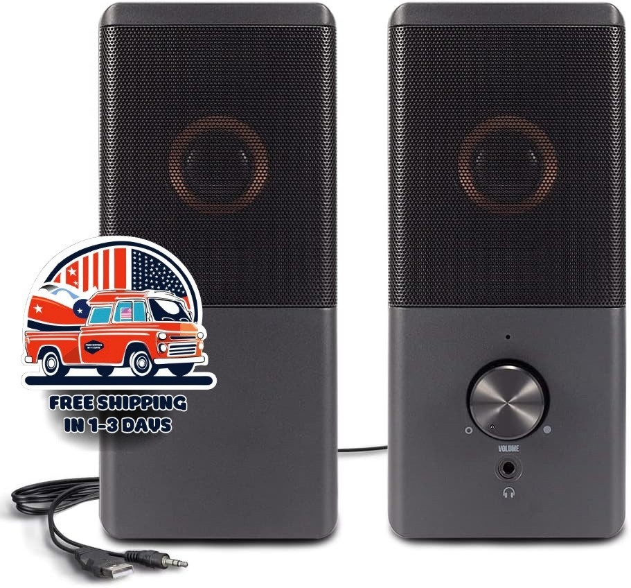 Altavoz de tamaño compacto con conector para auriculares y control de volumen US