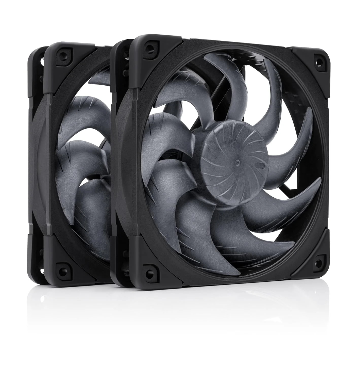 Noctua NF-A12x25 G2 PWM Sx2-PP chromax.Black, High-End Quiet Fans 2x120mm