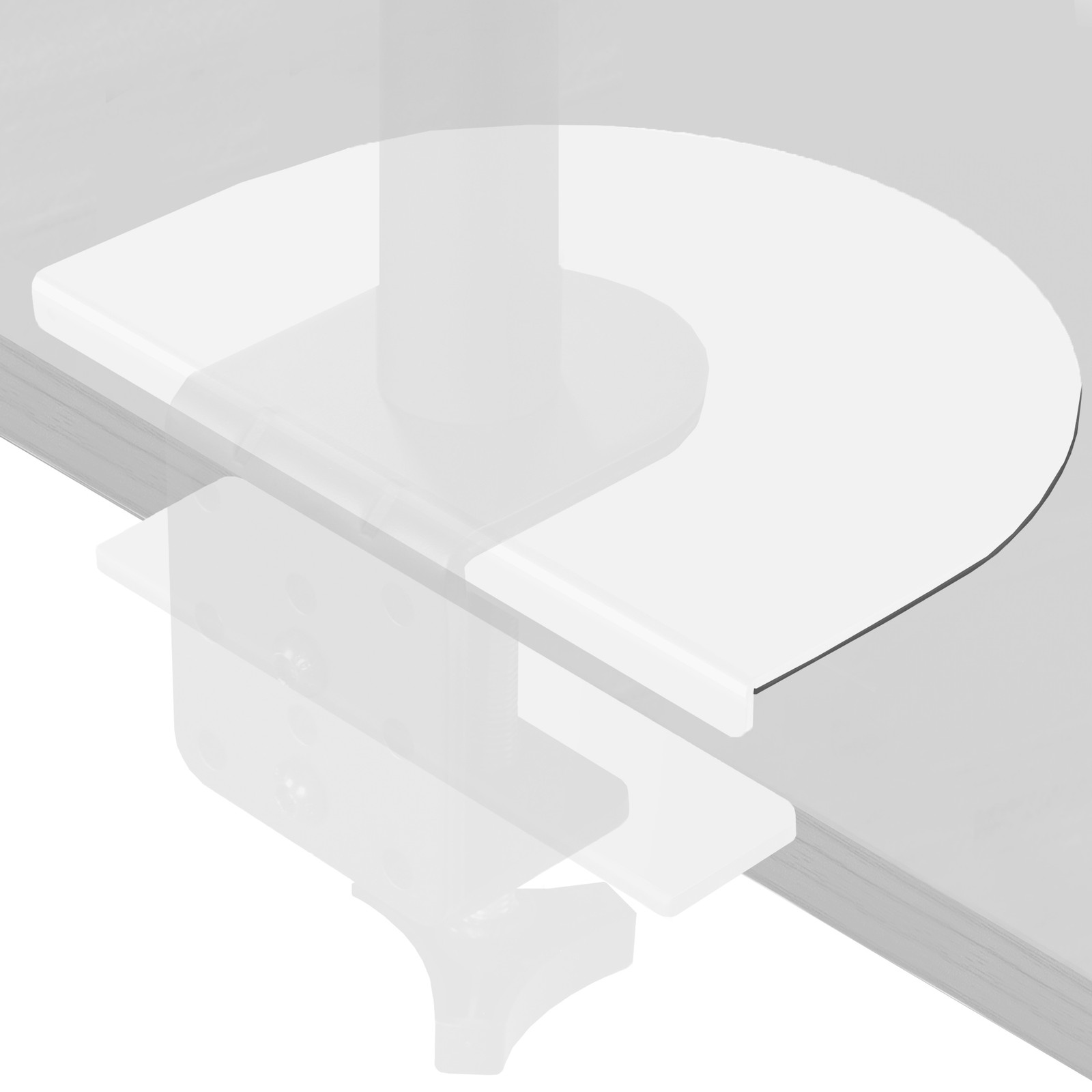 VIVO White Steel Reinforcement Bracket Mount Plate for C-clamp Installations
