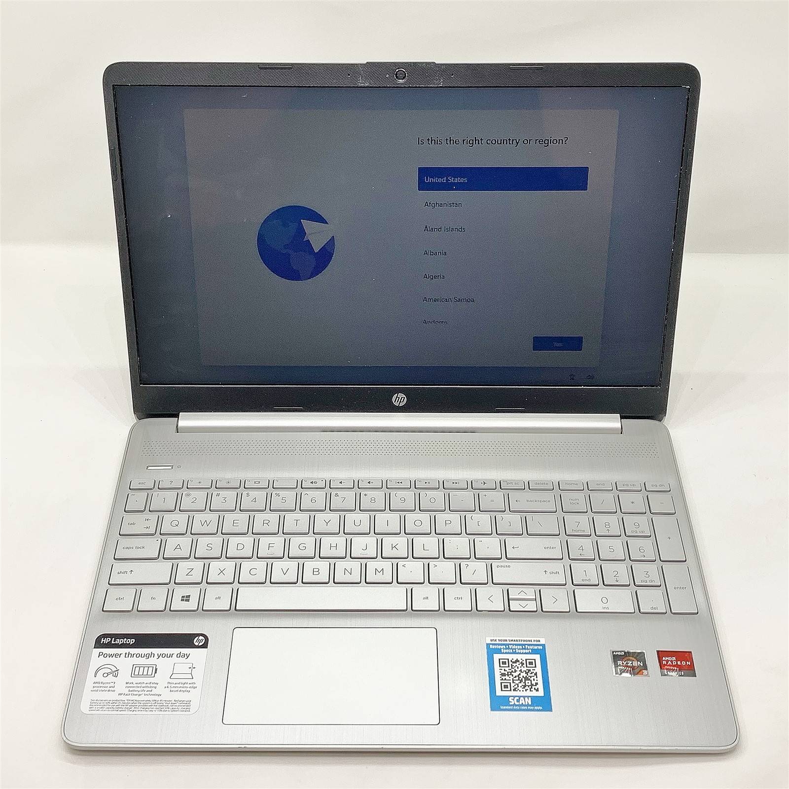 HP 15-ef1023dx Laptop AMD Ryzen 3250U 2.60GHZ 15.6" HD 8GB 256GB NVMe Windows 11