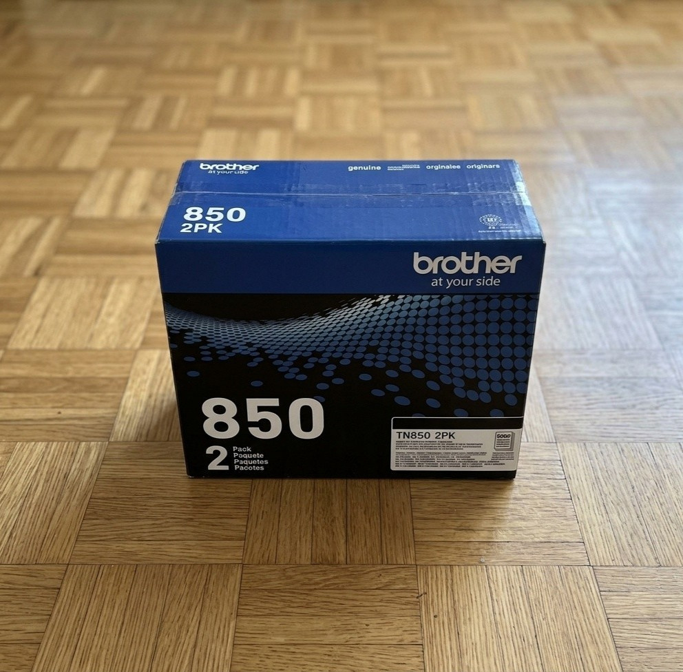 Brother TN-850 Twin Pack Black High Yield Toner Cartridges - 2 PK - New Sealed