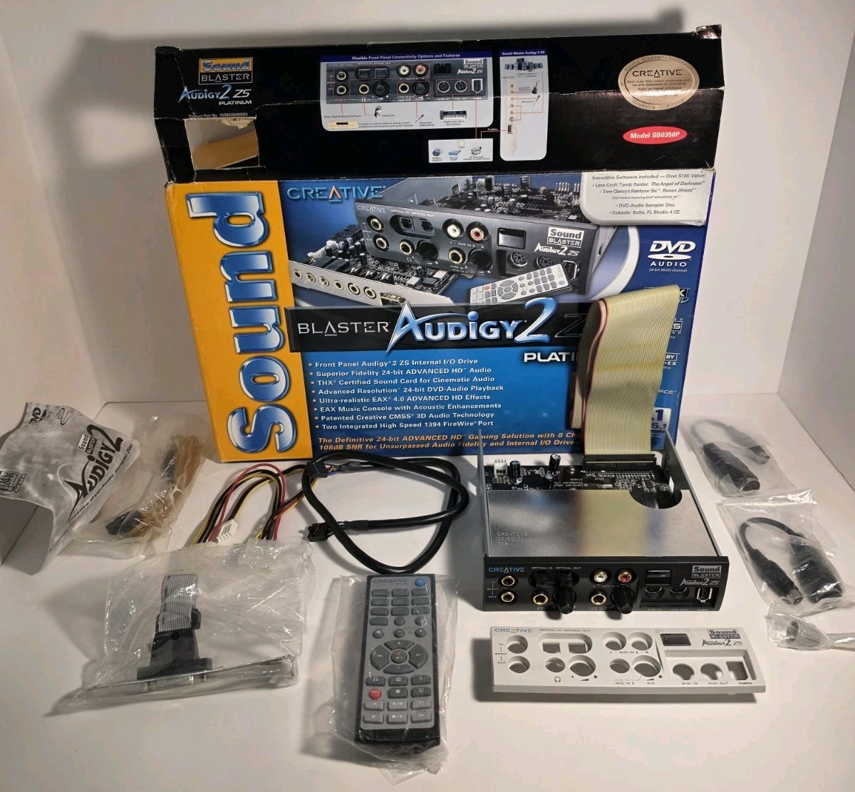 Creative Sound Blaster Audigy 2 ZS Platinum PCI Sound Card Boxed Bundle SB0350