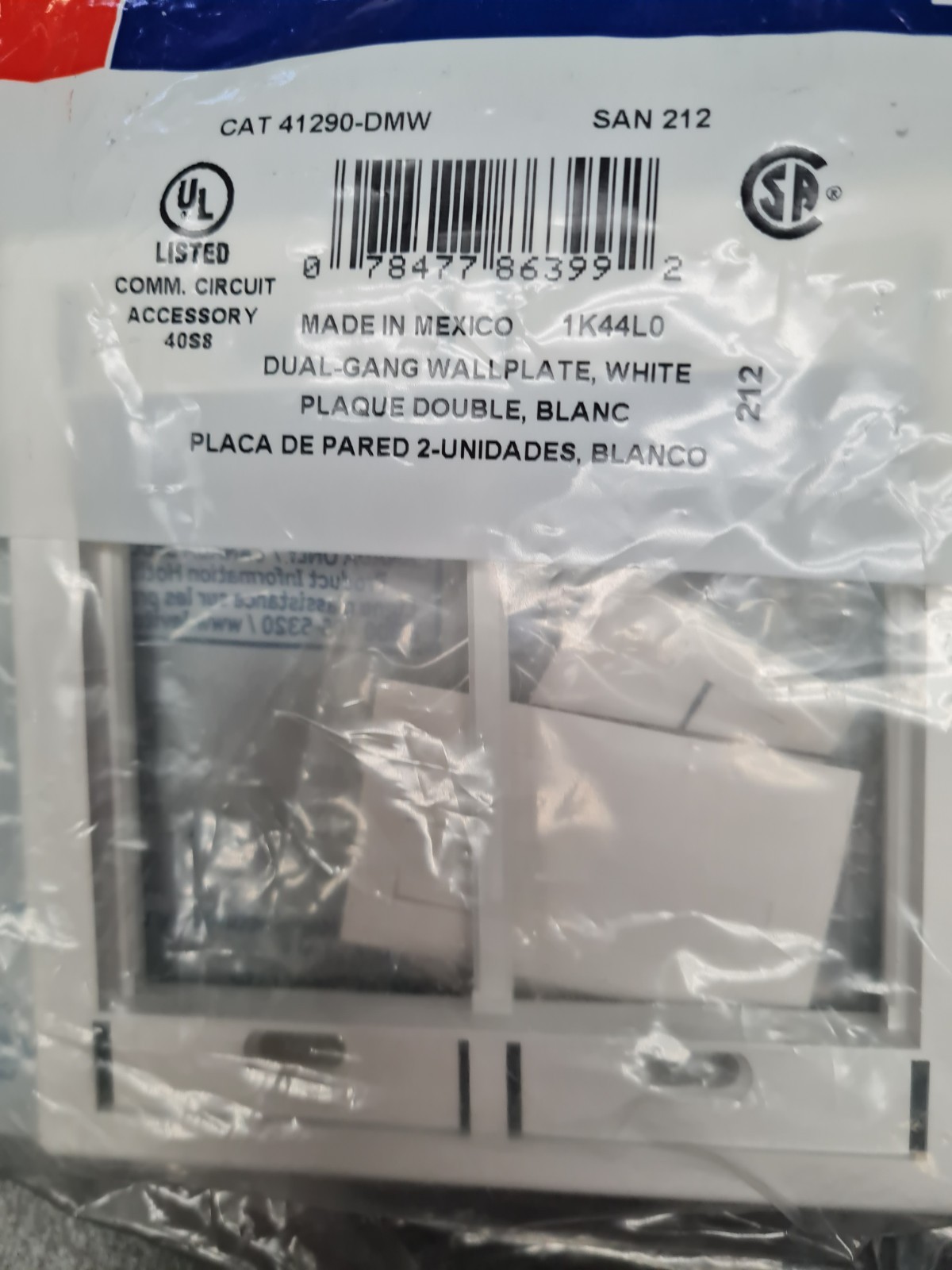 Leviton 41290-DMI Ivory (1)  & White (4) Wallplate Cover Frame- Lot of 5
