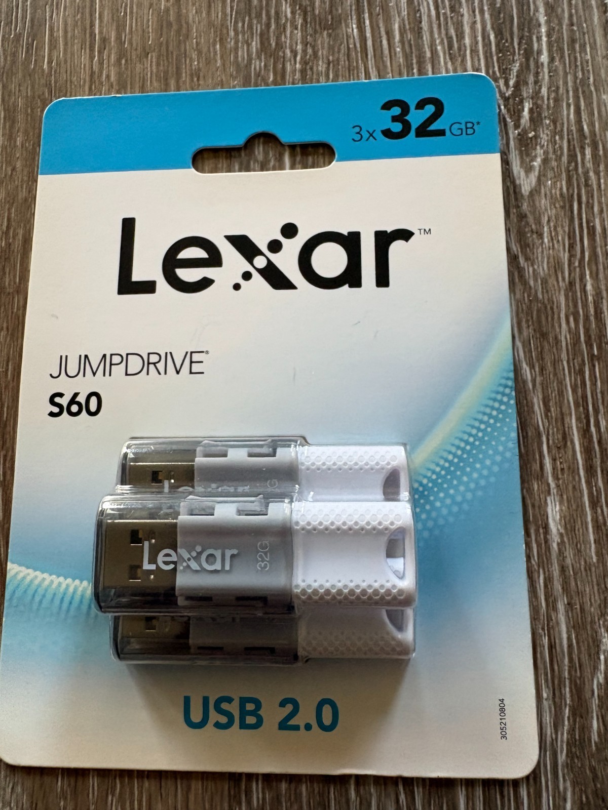 Lexar S60  32GB 3-Pack JumpDrive USB Flash Drive Storage - NEW SEALED - USB 2.0