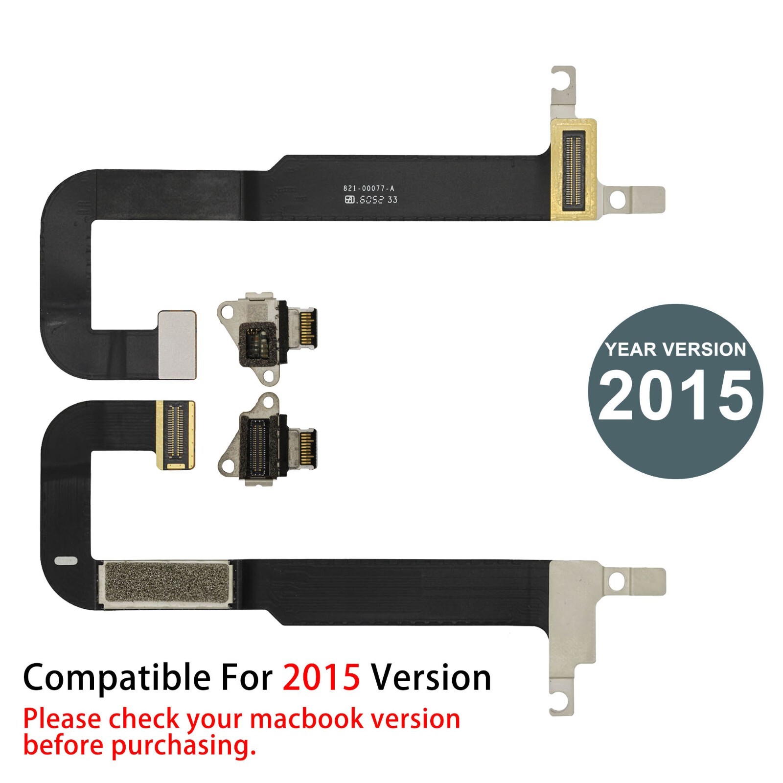 USB-C I/O Board Flex Cable Charging Port For MacBook Retina 12" A1534 2015-2017