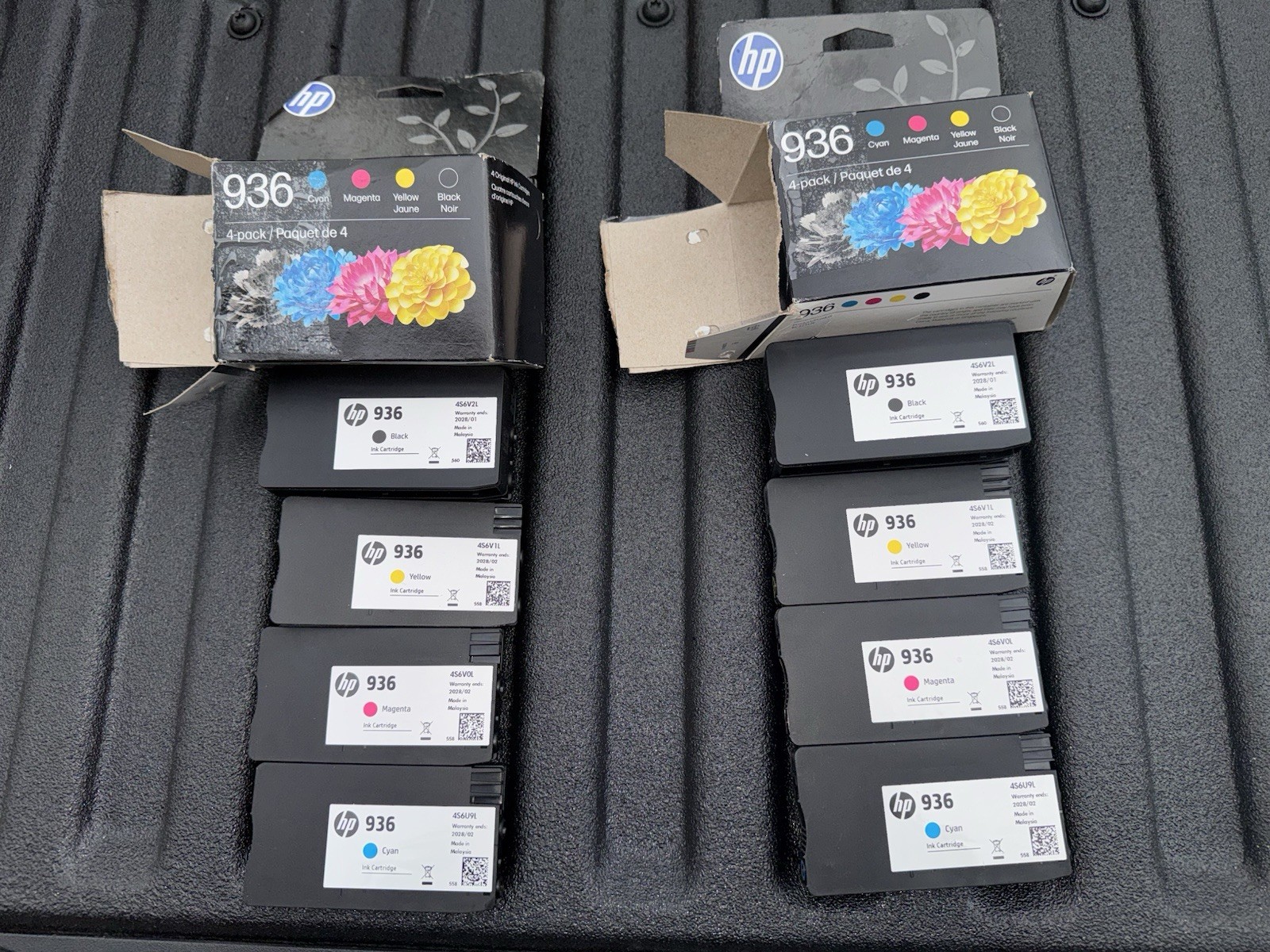 HP - 936 (4-Pack) Ink Cartridges Exp 2028- Open Box Lot Of 2 (8 Carts)