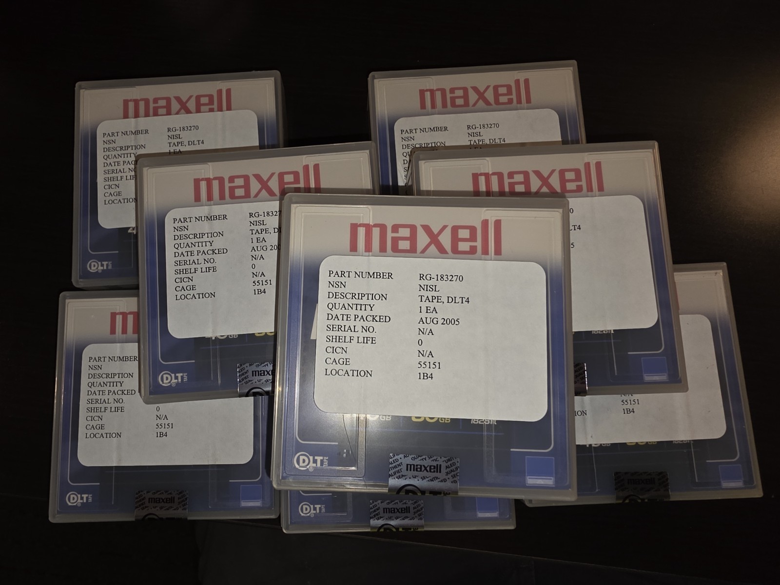 MAXELL LOT OF 8 DLTtape IV DLT Data 1/2" Tape Cartridge 40GB/80GB NEW SEALED