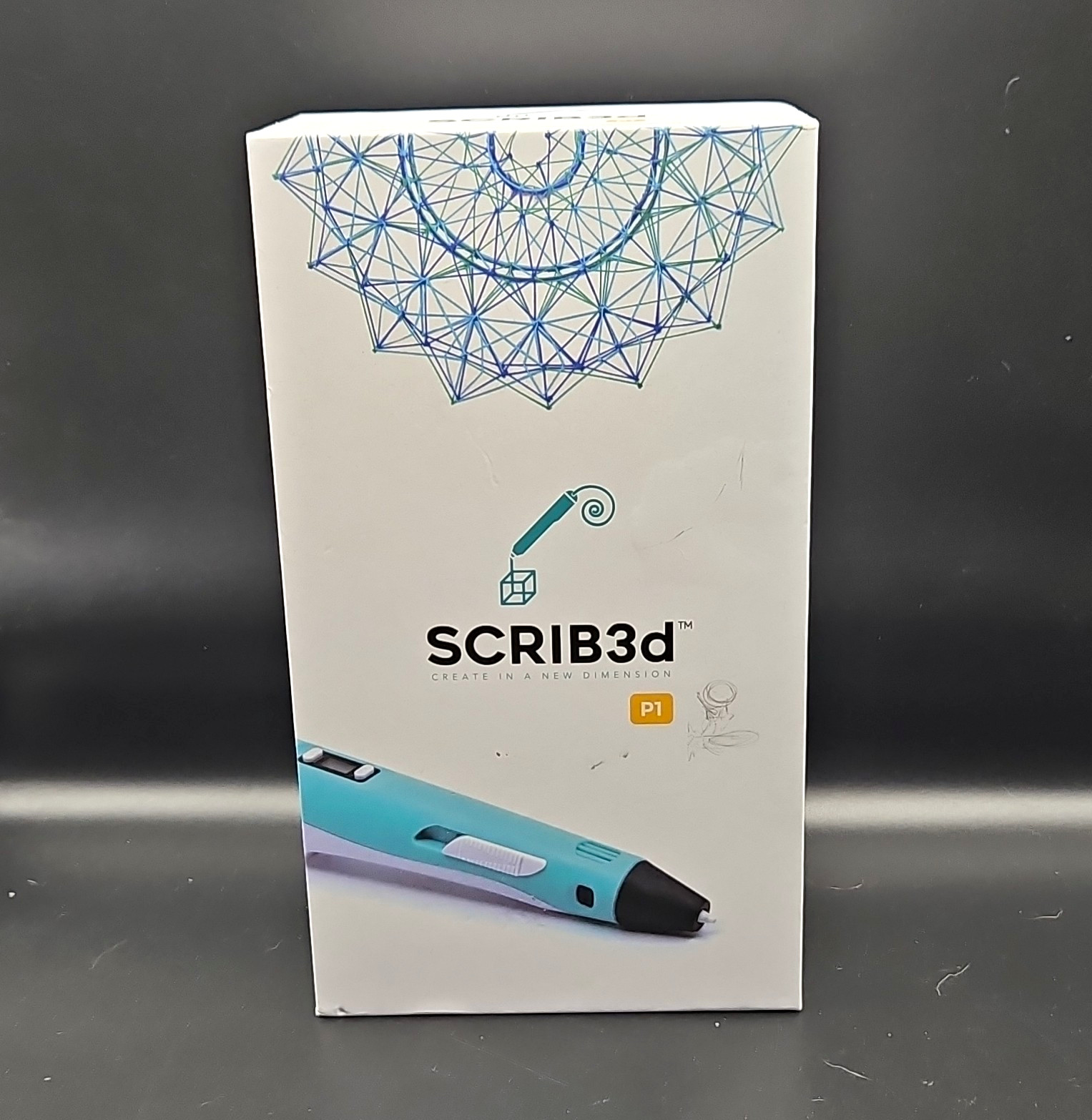 SCRIB3D P1 3D Printing Pen w/ PLA Filament Power Adapter Stencil Guide