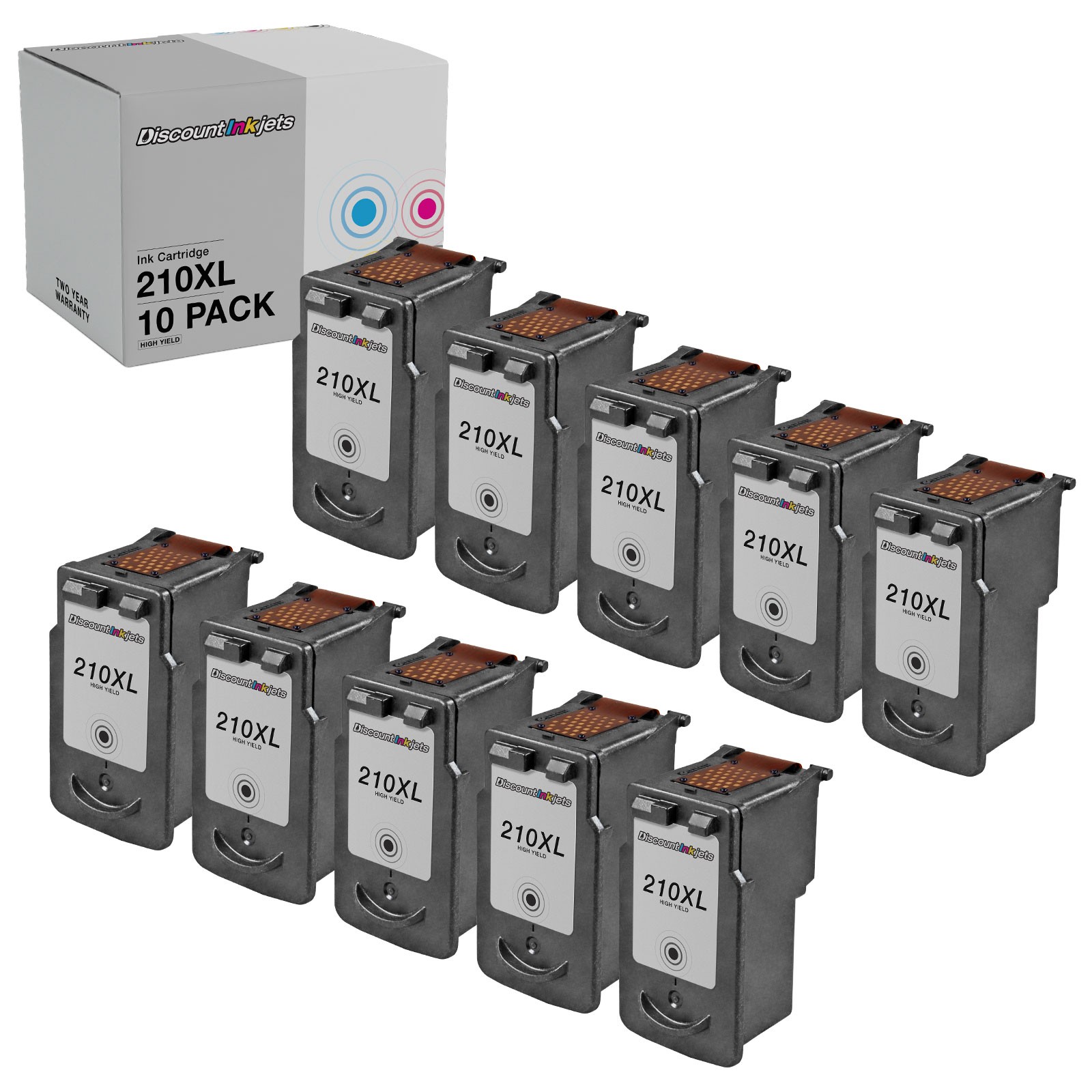 10PK Reman Black Ink Cartridge for Canon PG-210XL PG210XL Pixma MX360 MX410