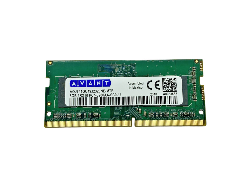 AVANT 8GB 3200MHz SODIMM Memory Module (AOJ641GU49J2320NE-MTF) - VG