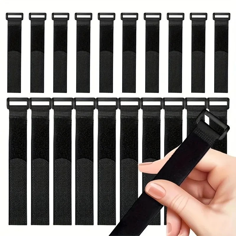 VELCRO Brand Bulk Pack 20 Reusable Fastening Cable Straps with Buckle Variety US