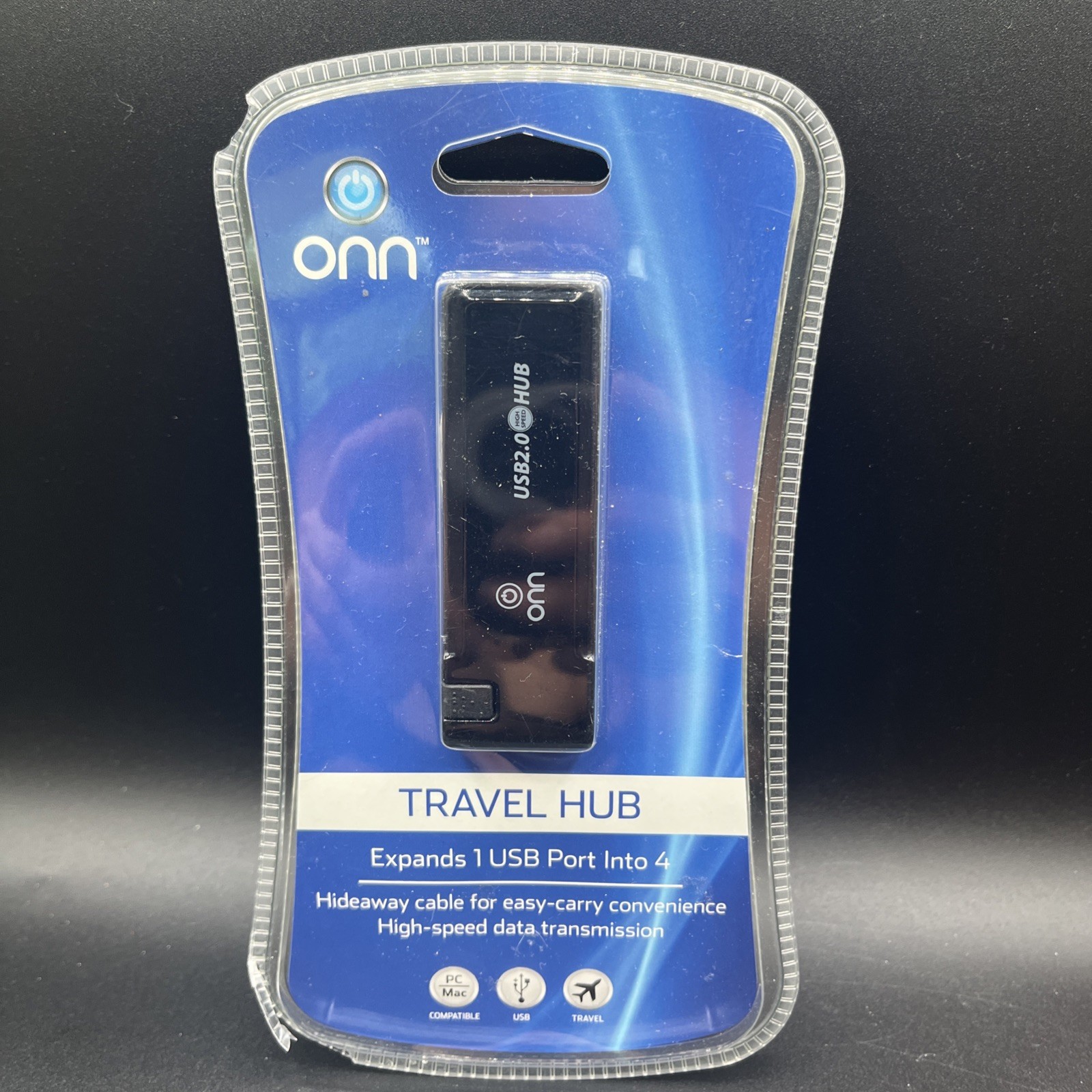 NEW Sealed ONN Travel USB 2.0 Hub  New – Compact & Portable